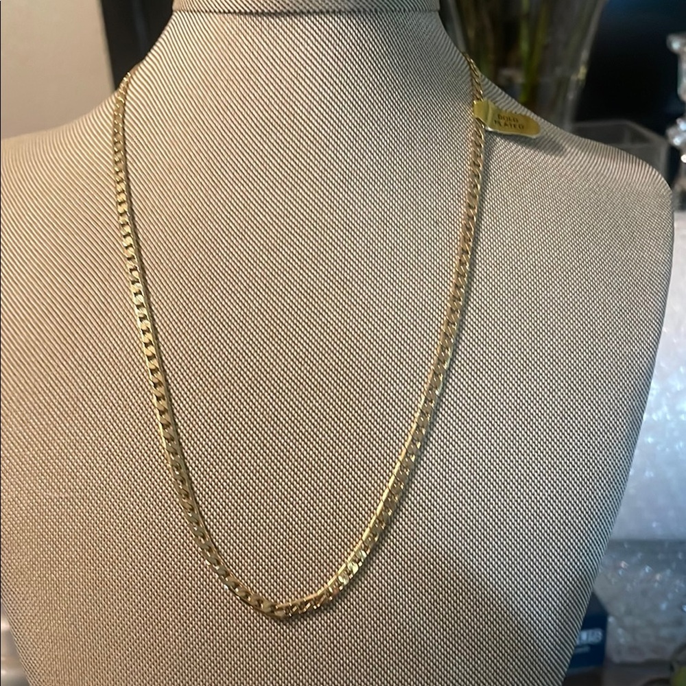 Cuban Link Elegant Gold Tone Chain Necklace